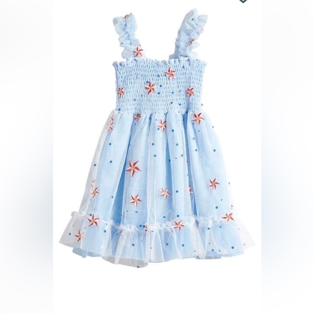 Blue Starry Girls Sundress Size 3T by Truly Me-NWT
